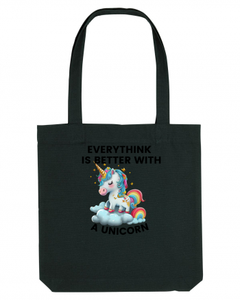 Unicorn Everythink is better with a Unicorn, design 1 Black