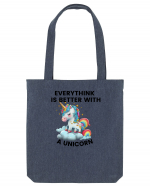 Unicorn Everythink is better with a Unicorn, design 1 Sacoșă textilă