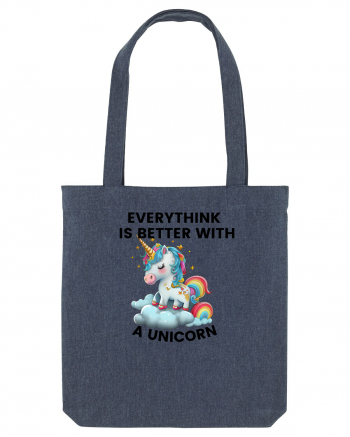 Unicorn Everythink is better with a Unicorn, design 1 Midnight Blue