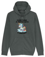 Unicorn Everythink is better with a Unicorn, design 1 Hanorac cu fermoar Unisex Connector