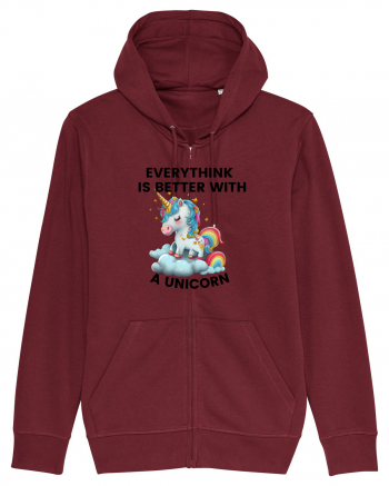 Unicorn Everythink is better with a Unicorn, design 1 Burgundy