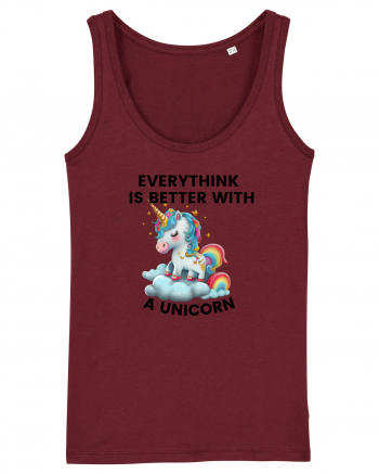 Unicorn Everythink is better with a Unicorn, design 1 Burgundy