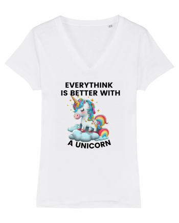 Unicorn Everythink is better with a Unicorn, design 1 White