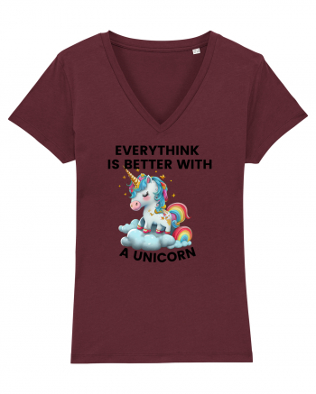 Unicorn Everythink is better with a Unicorn, design 1 Burgundy