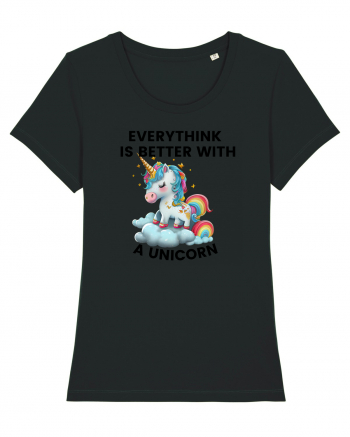 Unicorn Everythink is better with a Unicorn, design 1 Black