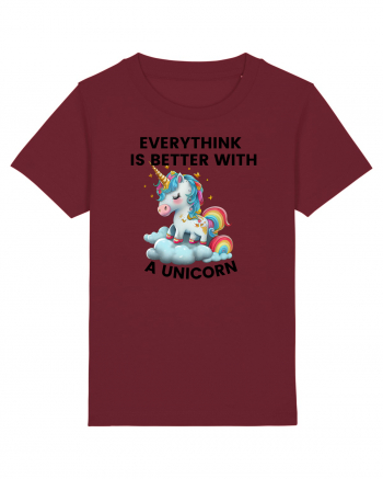 Unicorn Everythink is better with a Unicorn, design 1 Burgundy