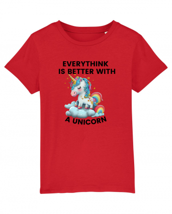 Unicorn Everythink is better with a Unicorn, design 1 Red