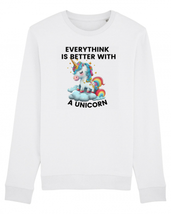 Unicorn Everythink is better with a Unicorn, design 1 White