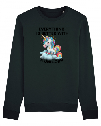 Unicorn Everythink is better with a Unicorn, design 1 Black