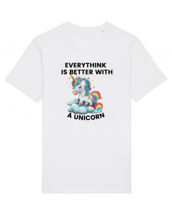 Unicorn Everythink is better with a Unicorn, design 1 White