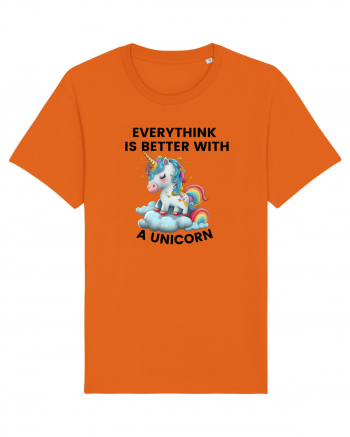 Unicorn Everythink is better with a Unicorn, design 1 Bright Orange