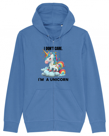 Unicorn I don't care. I'M A UNICORN, design 1 Bright Blue