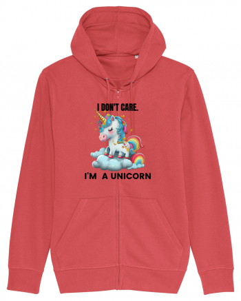 Unicorn I don't care. I'M A UNICORN, design 1 Carmine Red