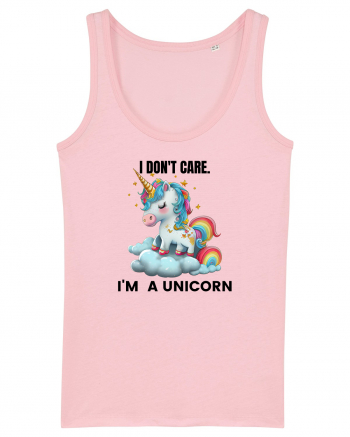 Unicorn I don't care. I'M A UNICORN, design 1 Cotton Pink