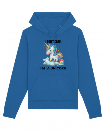 Unicorn I don't care. I'M A UNICORN, design 1 Royal Blue