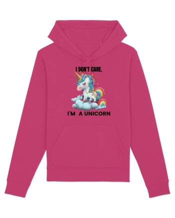 Unicorn I don't care. I'M A UNICORN, design 1 Raspberry