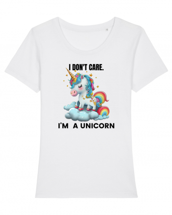 Unicorn I don't care. I'M A UNICORN, design 1 White