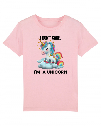 Unicorn I don't care. I'M A UNICORN, design 1 Cotton Pink