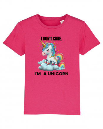 Unicorn I don't care. I'M A UNICORN, design 1 Raspberry