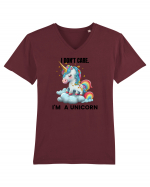 Unicorn I don't care. I'M A UNICORN, design 1 Tricou mânecă scurtă guler V Bărbat Presenter