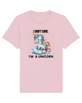 Unicorn I don't care. I'M A UNICORN, design 1 Cotton Pink