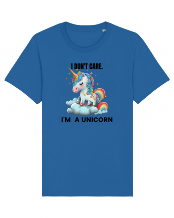 Unicorn I don't care. I'M A UNICORN, design 1 Royal Blue