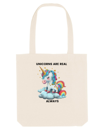 Unicorn mesaj Unicorns are real always, design 1 Natural