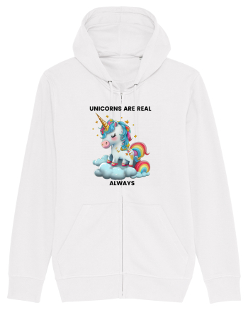Unicorn mesaj Unicorns are real always, design 1 White