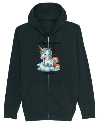 Unicorn mesaj Unicorns are real always, design 1 Black