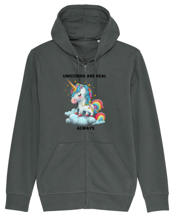 Unicorn mesaj Unicorns are real always, design 1 Anthracite