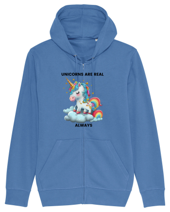 Unicorn mesaj Unicorns are real always, design 1 Bright Blue