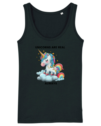 Unicorn mesaj Unicorns are real always, design 1 Black