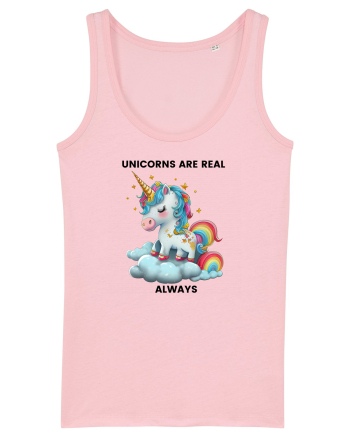 Unicorn mesaj Unicorns are real always, design 1 Cotton Pink