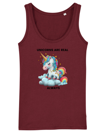 Unicorn mesaj Unicorns are real always, design 1 Burgundy