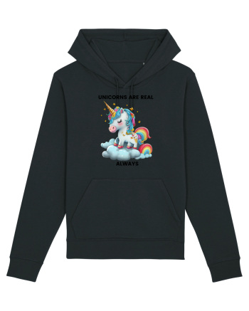 Unicorn mesaj Unicorns are real always, design 1 Black