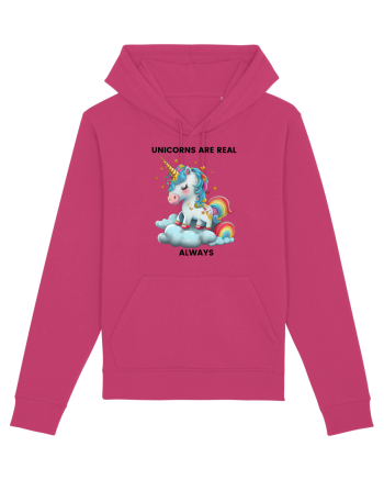 Unicorn mesaj Unicorns are real always, design 1 Raspberry