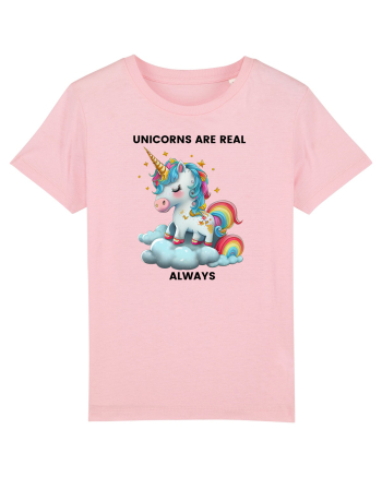 Unicorn mesaj Unicorns are real always, design 1 Cotton Pink