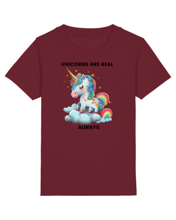 Unicorn mesaj Unicorns are real always, design 1 Burgundy