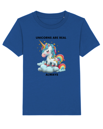 Unicorn mesaj Unicorns are real always, design 1 Majorelle Blue