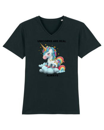 Unicorn mesaj Unicorns are real always, design 1 Black