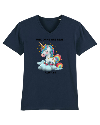 Unicorn mesaj Unicorns are real always, design 1 French Navy