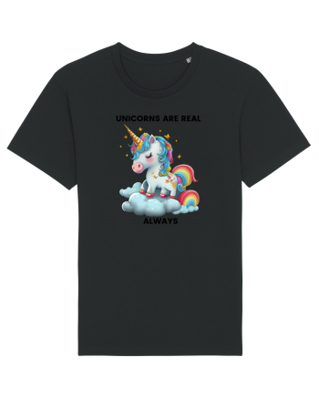 Unicorn mesaj Unicorns are real always, design 1 Black