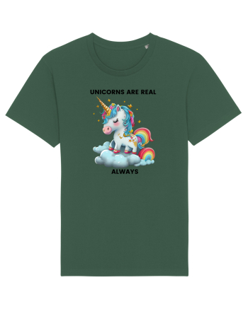 Unicorn mesaj Unicorns are real always, design 1 Bottle Green