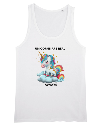 Unicorn mesaj Unicorns are real always, design 1 White