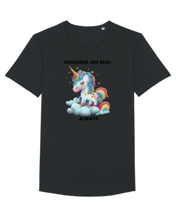 Unicorn mesaj Unicorns are real always, design 1 Black