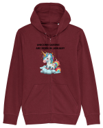 Unicorn mesaj UNICORN QUEENS ARE BORN IN JANUARY, design 1 Hanorac cu fermoar Unisex Connector