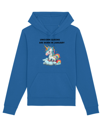 Unicorn mesaj UNICORN QUEENS ARE BORN IN JANUARY, design 1 Royal Blue