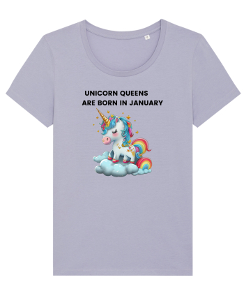 Unicorn mesaj UNICORN QUEENS ARE BORN IN JANUARY, design 1 Lavender