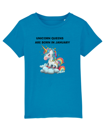 Unicorn mesaj UNICORN QUEENS ARE BORN IN JANUARY, design 1 Azur