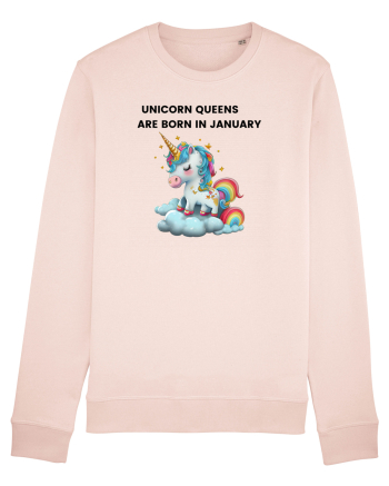 Unicorn mesaj UNICORN QUEENS ARE BORN IN JANUARY, design 1 Candy Pink